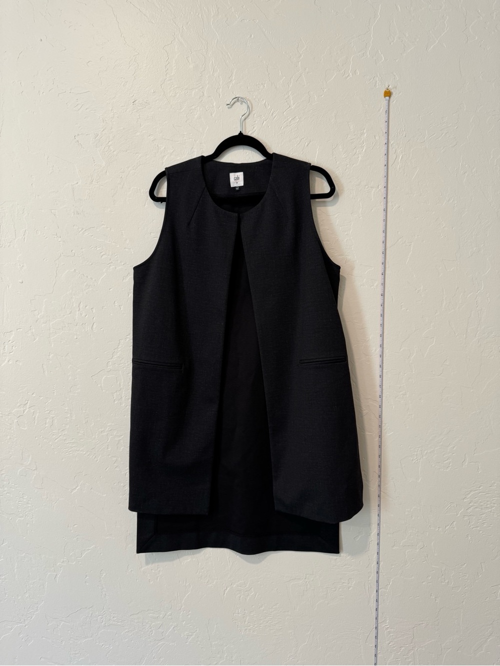 CAbi Black Sleeveless Layered Vest